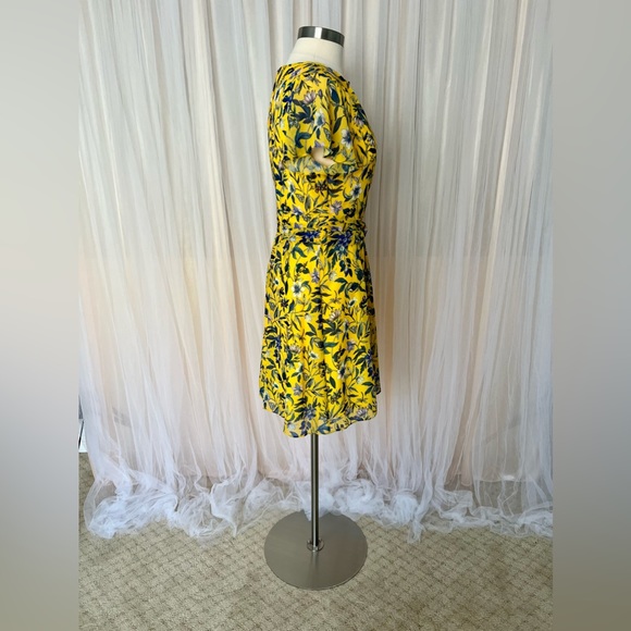 Sam Edelman Floral Wrap Front Dress Size 10 - Picture 2 of 6